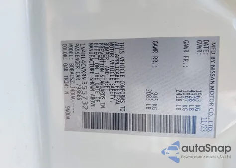 2024 Nissan Altima Sr Fwd z USA, uszkodzony, nr VIN 1N4BL4CVXRN355732